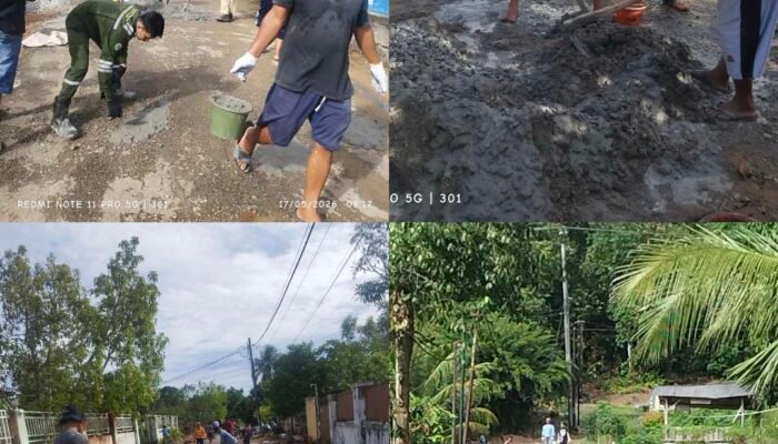 Jalan Rusak Bertahun-Tahun Tak Tersentuh, Warga Serandang RT 11 Turun Tangan Perbaiki Sendiri