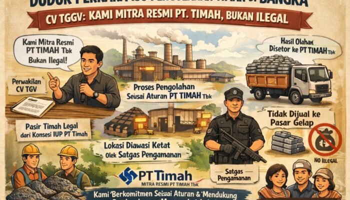 Duduk Perkara Isu Pengolahan Timah di Bangka, CV TGV: Kami Mitra Resmi PT. TIMAH, Bukan Ilegal 